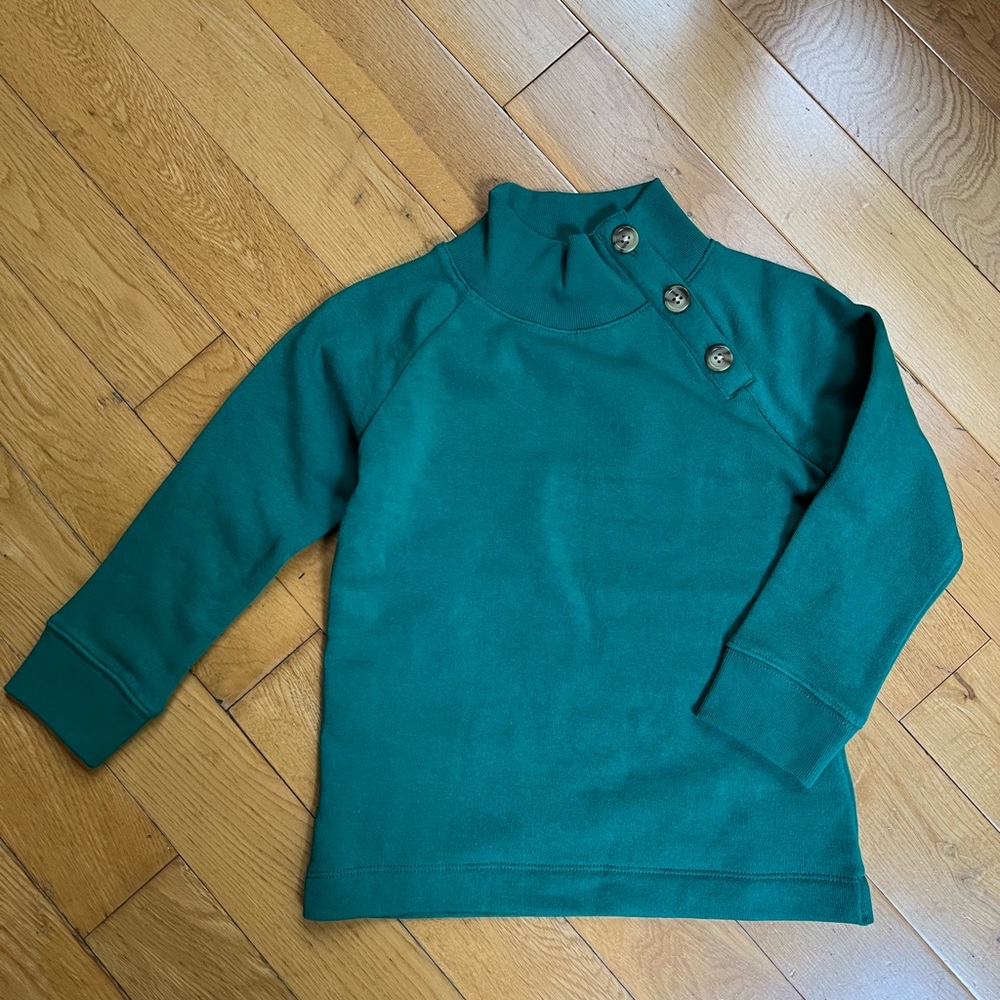 Crewcuts Green High Neck Sweater Sweatshirt XS (4-5) NWT